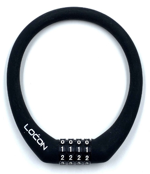 新作からSALEアイテム等お得な商品 満載 ワイヤー錠 Locon ソフトタッチロック SEAL限定商品 ダイヤル式 12x350mm ブラック 31020