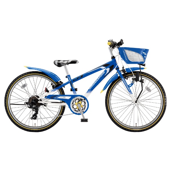 ＜ビックカメラ＞ 22型 子供用自転車 エクスプレス ジュニア(ネオンライム＆ブルー/6段変速)EXJ26【ダイナモランプモデル】