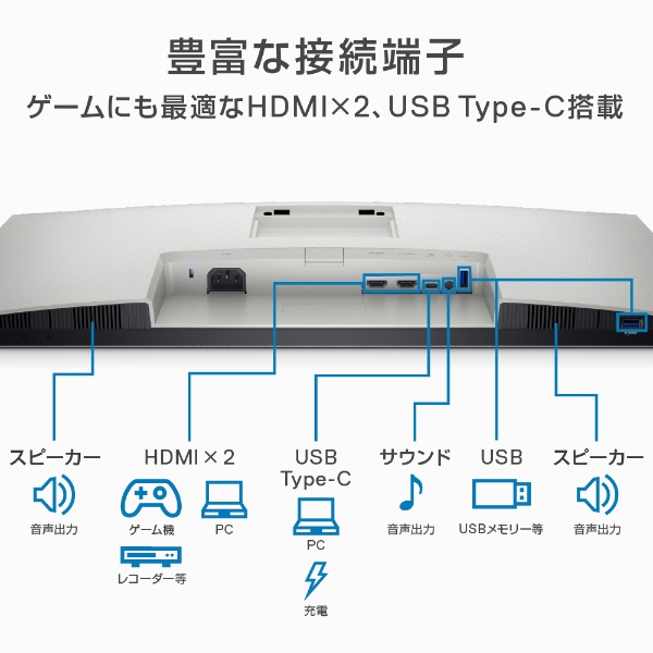 USB-C接続 PCモニター Sシリーズ シルバー S2722QC-R [27型 /4K(3840