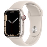 Apple Watch Series 7(GPS+Cellular型号)-41mm星光铝包和星光运动带-常规星光铝MKHR3J/A
