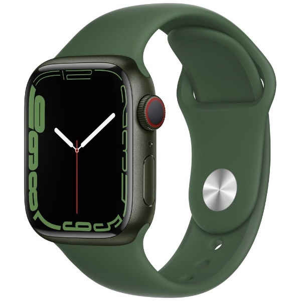 Apple Watch Series 7（GPS+Cellularモデル） 41mm  グリーンアルミニウムケースとクローバースポーツバンド[レギュラー] MKHT3J/A アップル｜Apple 通販
