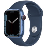Apple Watch Series 7(GPS+Cellular型号)41mm蓝色铝包和深渊蓝色运动带[常规]MKHU3J/A