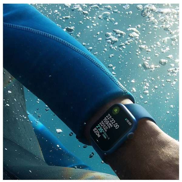 Apple Watch Series 7(GPS+Cellular型号)41mm蓝色铝包和深渊蓝色运动带[常规]MKHU3J/A_4
