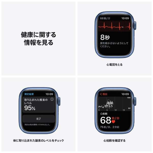 Apple Watch Series 7(GPS+Cellular型号)41mm蓝色铝包和深渊蓝色运动带[常规]MKHU3J/A_5