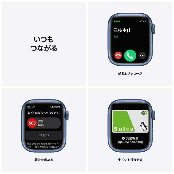 Apple Watch Series 7(GPS+Cellular型号)41mm蓝色铝包和深渊蓝色运动带[常规]MKHU3J/A_7