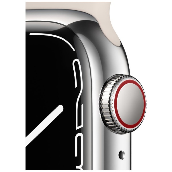 ビックカメラ.com - Apple Watch Series 7（GPS+Cellularモデル）-  41mmシルバーステンレススチールケースとスターライトスポーツバンド - レギュラー シルバーステンレススチール MKHW3J/A