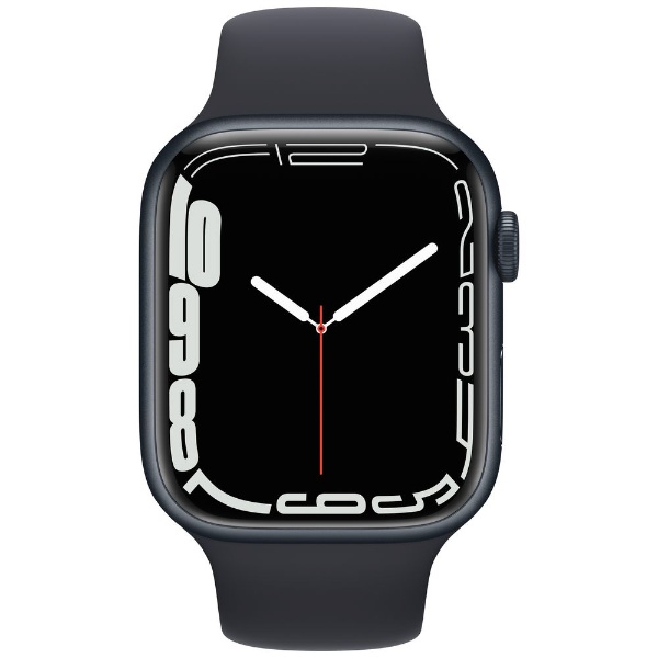 Apple Watch Series 7（GPS+Cellularモデル）- 45mmミッドナイトアルミニウムケースとミッドナイトスポーツバンド -  レギュラー ミッドナイトアルミニウム MKJP3J/A