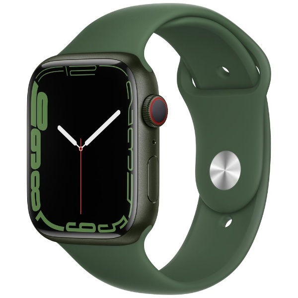 Apple Watch Series 7（GPS+Cellularモデル）- 45mmグリーンアルミニウムケースとクローバースポーツバンド  レギュラー グリーンアルミニウム MKJR3J/A アップル｜Apple 通販