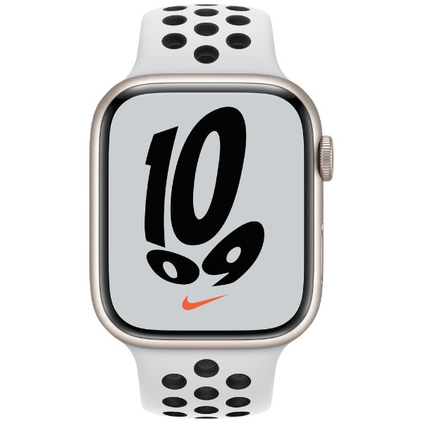 ビックカメラ.com - Apple Watch Nike Series 7（GPS+Cellularモデル）-  45mmスターライトアルミニウムケースとピュアプラチナム/ブラックNikeスポーツバンド - レギュラー スターライトアルミニウム MKL43J/A