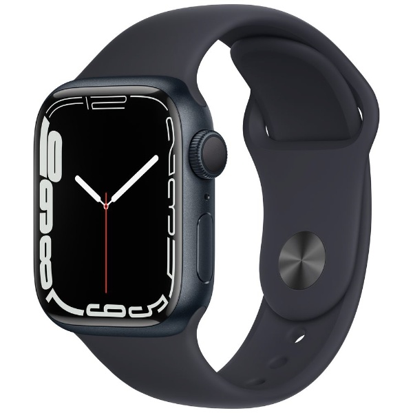 Apple Watch Series 7（GPSモデル）- 41mmミッドナイトアルミニウムケースとミッドナイトスポーツバンド - レギュラー  ミッドナイトアルミニウム MKMX3J/A