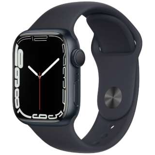 Apple Watch Series 7（GPSモデル）- 41mmミッドナイトアルミニウムケースとミッドナイトスポーツバンド - レギュラー ミッドナイトアルミニウム MKMX3J/A_1