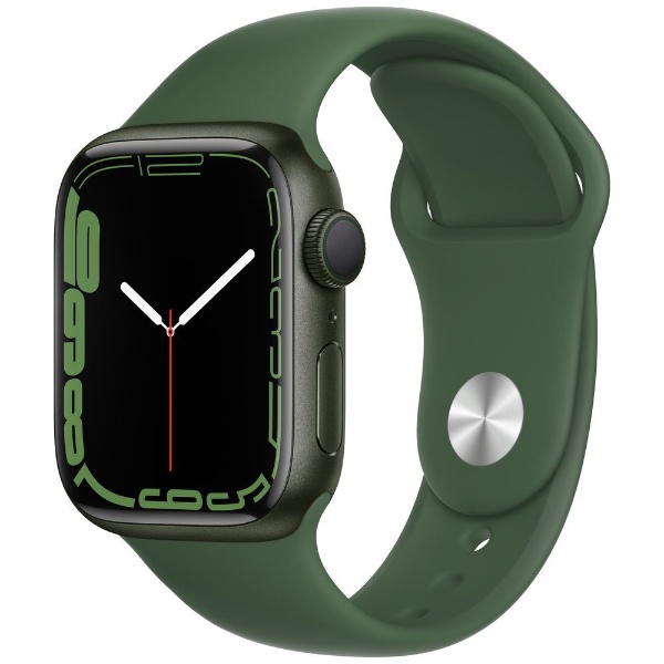 ビックカメラ.com - Apple Watch Series 7（GPSモデル）- 41mmグリーンアルミニウムケースとクローバースポーツバンド -  レギュラー グリーンアルミニウム MKN03J/A