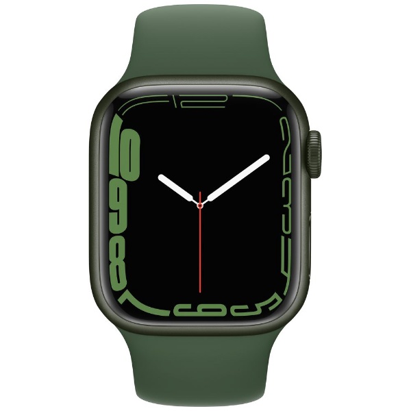 Apple Watch Series 7（GPSモデル）- 41mmグリーンアルミニウムケースとクローバースポーツバンド - レギュラー  グリーンアルミニウム MKN03J/A