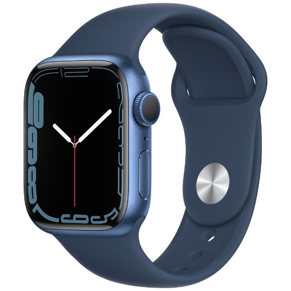 Apple Watch Series 7（GPSモデル）- 41mmブルーアルミニウムケースとアビスブルースポーツバンド レギュラー ブルーアルミニウム  MKN13J/A アップル｜Apple 通販