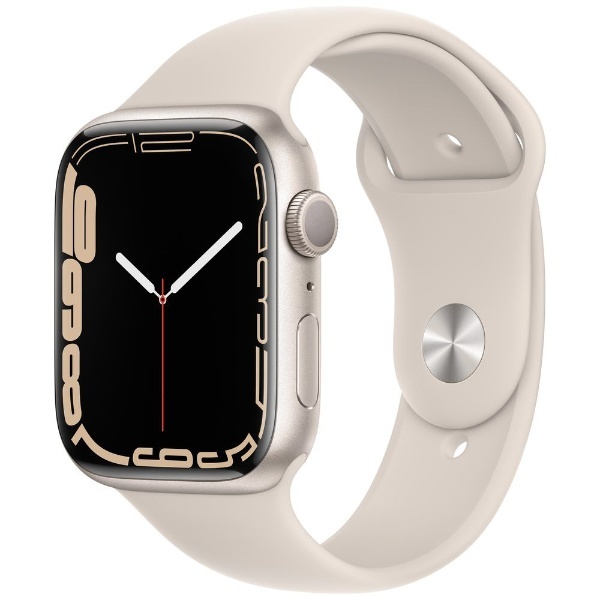 Apple Watch Series 7（GPSモデル）- 45mmスターライトアルミニウムケースとスターライトスポーツバンド レギュラー  スターライトアルミニウム MKN63J/A アップル｜Apple 通販