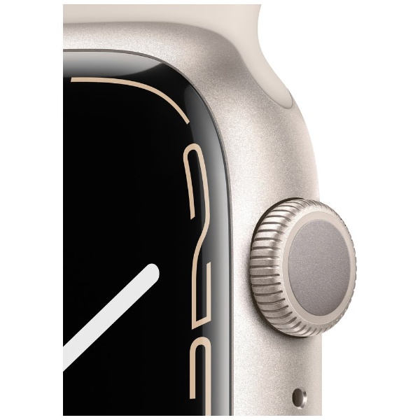 ビックカメラ.com - Apple Watch Series 7（GPSモデル）-  45mmスターライトアルミニウムケースとスターライトスポーツバンド - レギュラー スターライトアルミニウム MKN63J/A