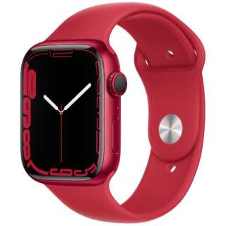 Apple Watch Series 7(ＧＰＳ型号)-45mm(PRODUCT)RED铝包(PRODUCT)和RED运动带-常规RED铝MKN93J/A