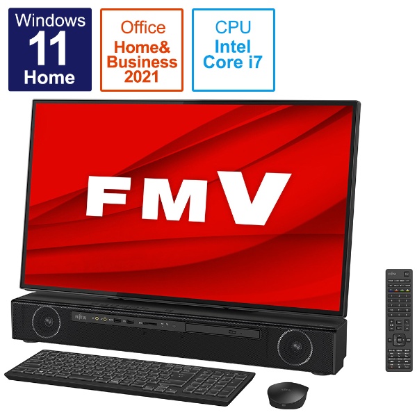 デスクトップパソコン ESPRIMO FH90/F3(テレビ機能) オーシャンブラック FMVF90F3B [27型 /intel Core i7  /メモリ：16GB /HDD：4TB /SSD：256GB /2021年12月モデル]