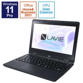 ノートパソコン LAVIE N11 ファインブラック PC-N1115CAB [11.6型 /Windows11 Pro /intel Celeron /Office HomeandBusiness /メモリ：4GB /eMMC：128GB /タッチパネル対応 /2021年秋冬モデル]