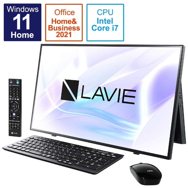 デスクトップパソコン LAVIE A27(ダブルチューナ) ファインブラック PC ...