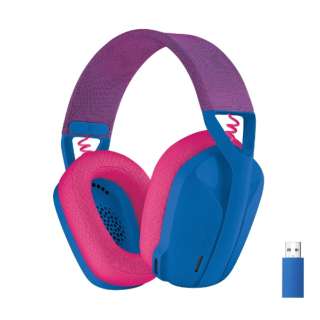 ゲーミングヘッドセット G435 ブルー＆ラズベリー G435BL [ワイヤレス（Bluetooth＋USB） /両耳 /ヘッドバンドタイプ]