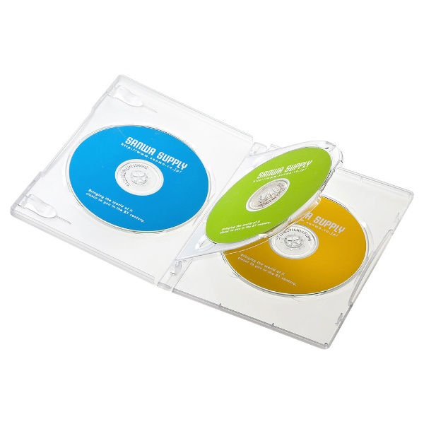 DVDトールケース 6枚収納 3枚セット クリア（DVD-TN6-03CLN）