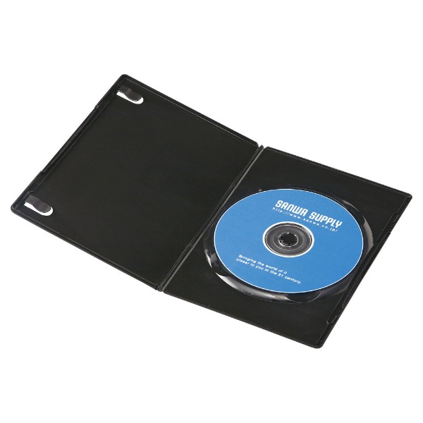 Blu-ray/DVD/CD対応 トールケース 12枚収納×1 ブラック DVD-TW12-01BKN