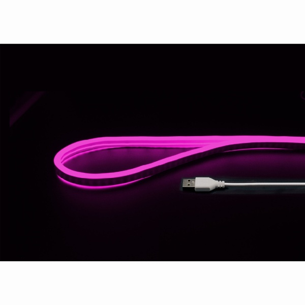 ネオンチューブライト ピンク 2m USB電源 LED NTL012PK ヤザワ｜YAZAWA 