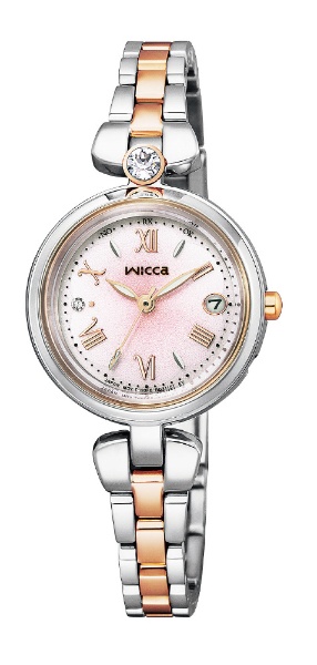 wicca（ウィッカ） ソーラーテック電波時計 ティアラスターコレクション ピンク/ピンクゴールド・シルバー KS1-635-91