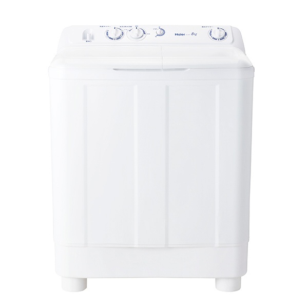 二槽式洗濯機 ホワイト JW-W80F-W [洗濯8.0kg /乾燥機能無 /上開き]