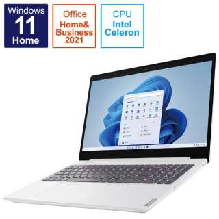 ノートパソコン IdeaPad L360i ブリザードホワイト 82HL00B9JP [15.6型 /Windows11 Home /intel Celeron /Office HomeandBusiness /メモリ：4GB /SSD：256GB /2021年10月モデル]