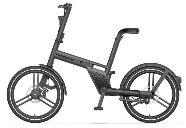 HONBIKE 電動アシスト自転車 ブラック 予備新品バッテリー、予備サドル 