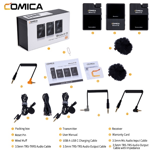 COMICA BoomX-D D2 ワイヤレスマイク COMICA ブラック BoomX-D D2