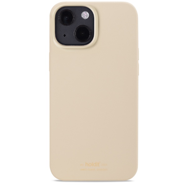 iPhone13用シリコンケース ベージュ 15254