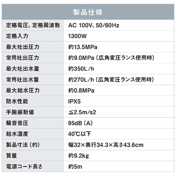 高圧洗浄機 オレンジ FBN-701-D [50/60Hz] アイリスオーヤマ