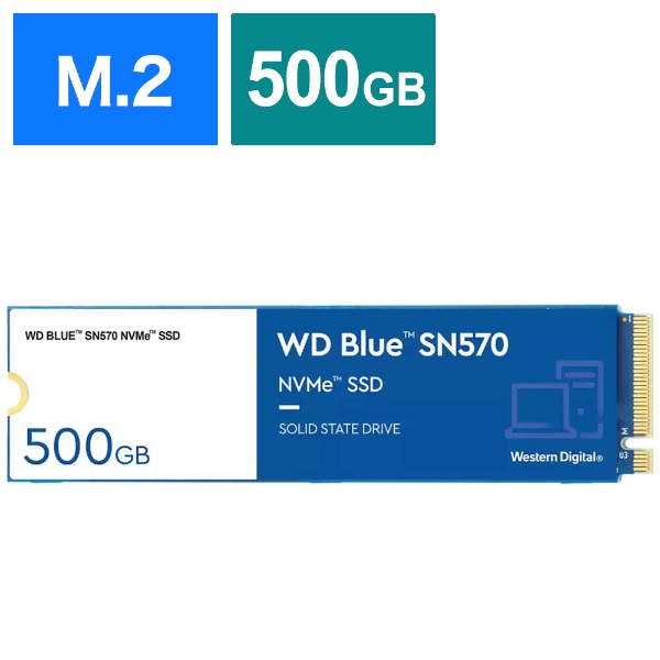 ウエスタンデジタル WD Blue SN570 NVMe SSD 500GB