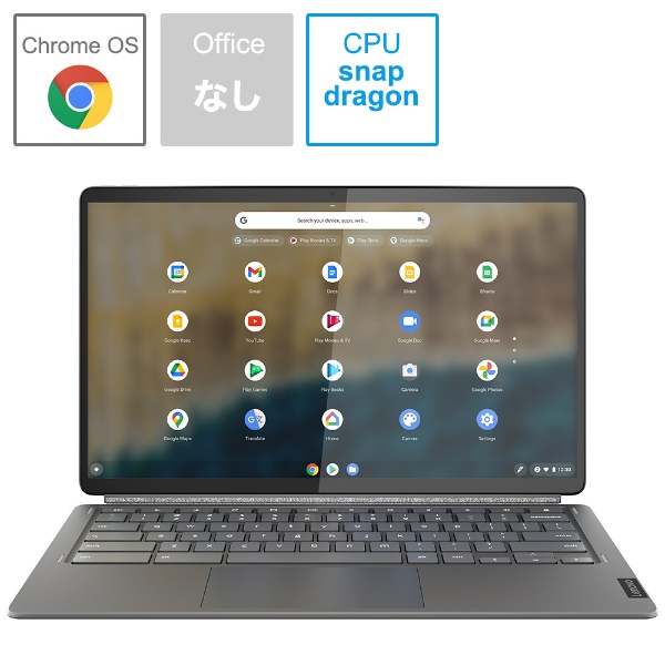 ノートパソコン IdeaPad Duet 560 Chromebook ストームグレー 82QS001WJP [13.3型 /Chrome OS  /Snapdragon /メモリ：8GB /eMMC：256GB /2021年11月モデル]