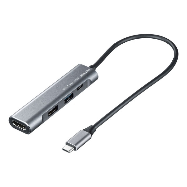 映像変換アダプタ [USB-C オス→メス HDMI /USB-Aｘ2＋USB-Cメス給電 /USB Power Delivery対応 /60W]  4K対応(Chrome/iPadOS/Mac/Windows11対応) USB-3TCH37GM サンワサプライ｜SANWA SUPPLY 通販 