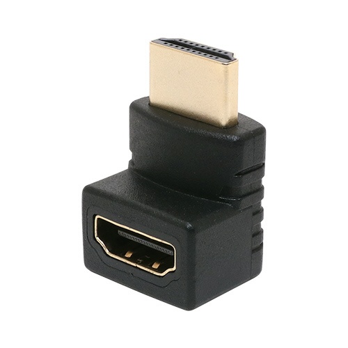 HDMI L型変換アダプタ [HDMI A オス ⇔ HDMI A メス] ブラック HDA-ALC