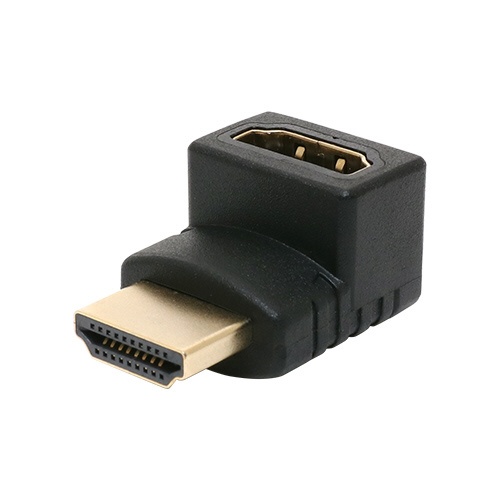 HDMI L型変換アダプタ [HDMI A オス ⇔ HDMI A メス] ブラック HDA-ALC