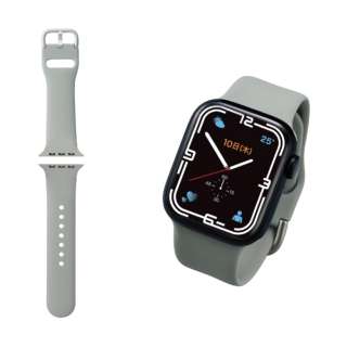 アップルウォッチ バンド ベルト Apple Watch SE ( 第2世代 / 第1世代 ) / Series 8 / 7 / 6 / 5 / 4 / 3 / 2 / 1 [ 41mm 40mm 38mm ] シリコン 耐衝撃 ニュアンスカラー グレー AW-41BDSCGGY
