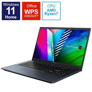 ノートパソコン Vivobook Pro 15 OLED M3500QC【有機EL】 クワイエットブルー M3500QC-L1081W [15.6型 /Windows11 Home /AMD Ryzen 7 /WPS Office /メモリ：16GB /SSD：512GB /2021年12月モデル]