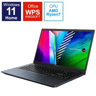 ノートパソコン Vivobook Pro 15 OLED M3500QA【有機EL】 クワイエットブルー M3500QA-L1043W [15.6型 /Windows11 Home /AMD Ryzen 7 /WPS Office /メモリ：16GB /SSD：512GB /2021年11月モデル]