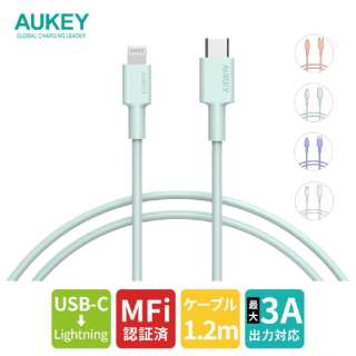 USB-C to Lightning PDΉ }[d 1.2m Impulse Series AUKEYiI[L[j Green CB-CL13-GN [USB Power DeliveryΉ]