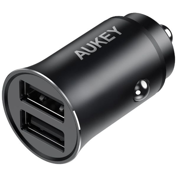  AUKEY(オーキー) カーチャージャー Enduro Duo PD対応 24W 2台同時充電対応 [USB-A 2ポート 12W+12W] ブラック AUKEY（オーキー） Black CC-Q1-BK [2ポート]