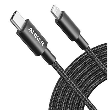 Anker 高耐久ナイロン USB-C ＆ ライトニング ケーブル (3.0m) black