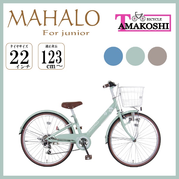 MAHALO 22インチ 6速 ウミガメ かわいい 自転車 玉越工業 マハロ - 自転車