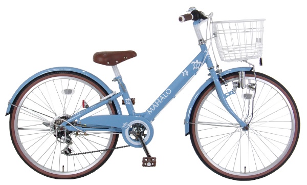 24型 子ども用自転車 マハロ ジュニア(ブルー/外装6段変速）【2022年モデル】 【キャンセル・返品不可】