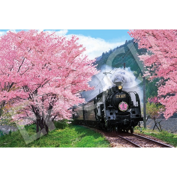 ジグソーパズル 09-020s 桜と大井川鐵道-静岡