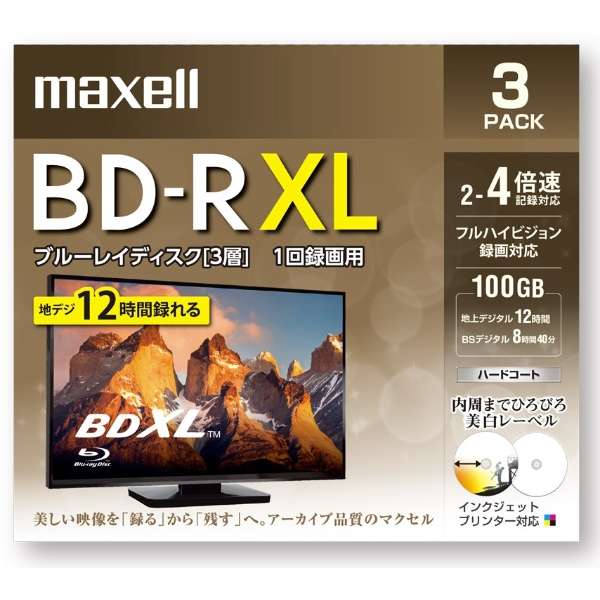 ^pBD-R XL 100GB 3 BRV100WPE.3J BRV100WPE.3J [3 /100GB /CNWFbgv^[Ή]_1